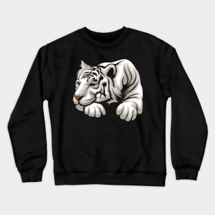 Tiger White Crewneck Sweatshirt